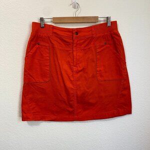 Sahalie Red Orange Cotton Skort Outdoors Hiking Activewear Size 16